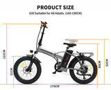 AOSTIRMOTOR 750W Foldable Fat Tire Electric Bike – Compact and Powerful Adventure Companion