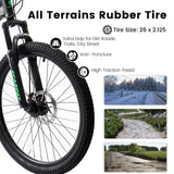 Ecarpat Mountain Bike with 24/26/27 Inch Wheels - 21-Speed, Full Suspension, Disc Brakes, Carbon Steel Frame