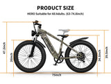 E - Bike 26"1000W Electric Bike 52V 20Ah Battery SAMSUNG All - Terrain Ebike Mountain Bicycle (Camouflage) - Evolvate Pro