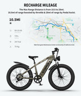 E - Bike 26"1000W Electric Bike 52V 20Ah Battery SAMSUNG All - Terrain Ebike Mountain Bicycle (Camouflage) - Evolvate Pro