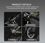 E - Bike 26"1000W Electric Bike 52V 20Ah Battery SAMSUNG All - Terrain Ebike Mountain Bicycle (Camouflage) - Evolvate Pro