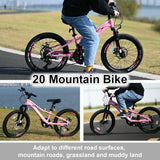 Mountain Bike for Girls and Boys Mountain 20 inch shimano 7-Speed bike - Evolvate Pro