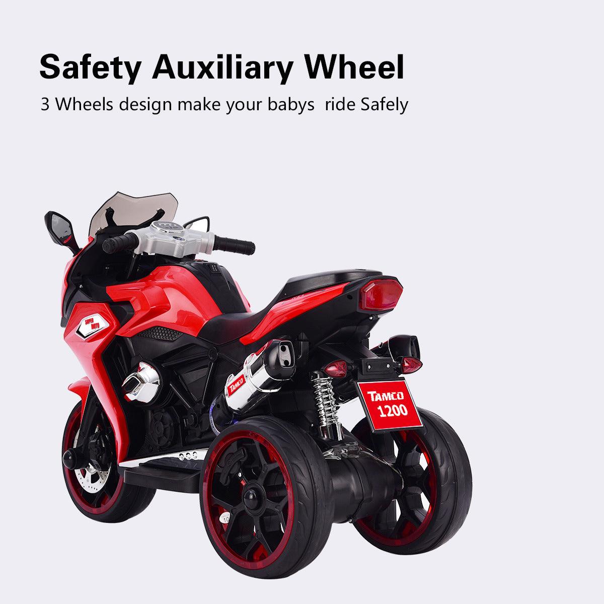 12V Girls Electric Motorcycle, Battery Rechargeable 3 Wheels With Light Wheels - Evolvate Pro