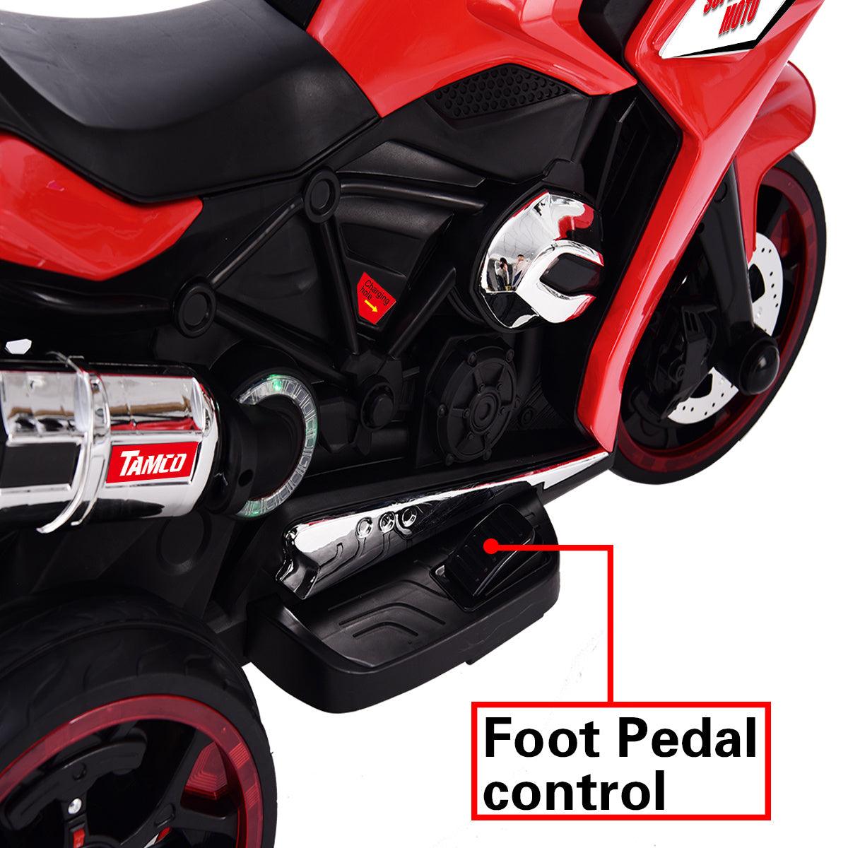12V Girls Electric Motorcycle, Battery Rechargeable 3 Wheels With Light Wheels - Evolvate Pro
