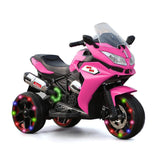 12V Girls Electric Motorcycle, Battery Rechargeable 3 Wheels With Light Wheels - Evolvate Pro
