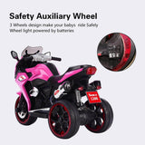 12V Girls Electric Motorcycle, Battery Rechargeable 3 Wheels With Light Wheels - Evolvate Pro