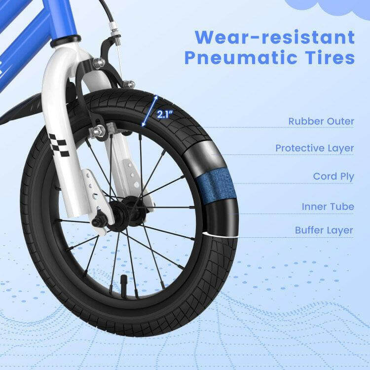14 Inch Kid's Bike with 2 Training Wheels for 3 - 5 Years Old - Evolvate Pro