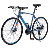 24 Speed Hybrid Bike Disc Brake 700C Road Bike For Men & Women City Bicycle - Evolvate Pro