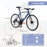 24 Speed Hybrid Bike Disc Brake 700C Road Bike For Men & Women City Bicycle - Evolvate Pro