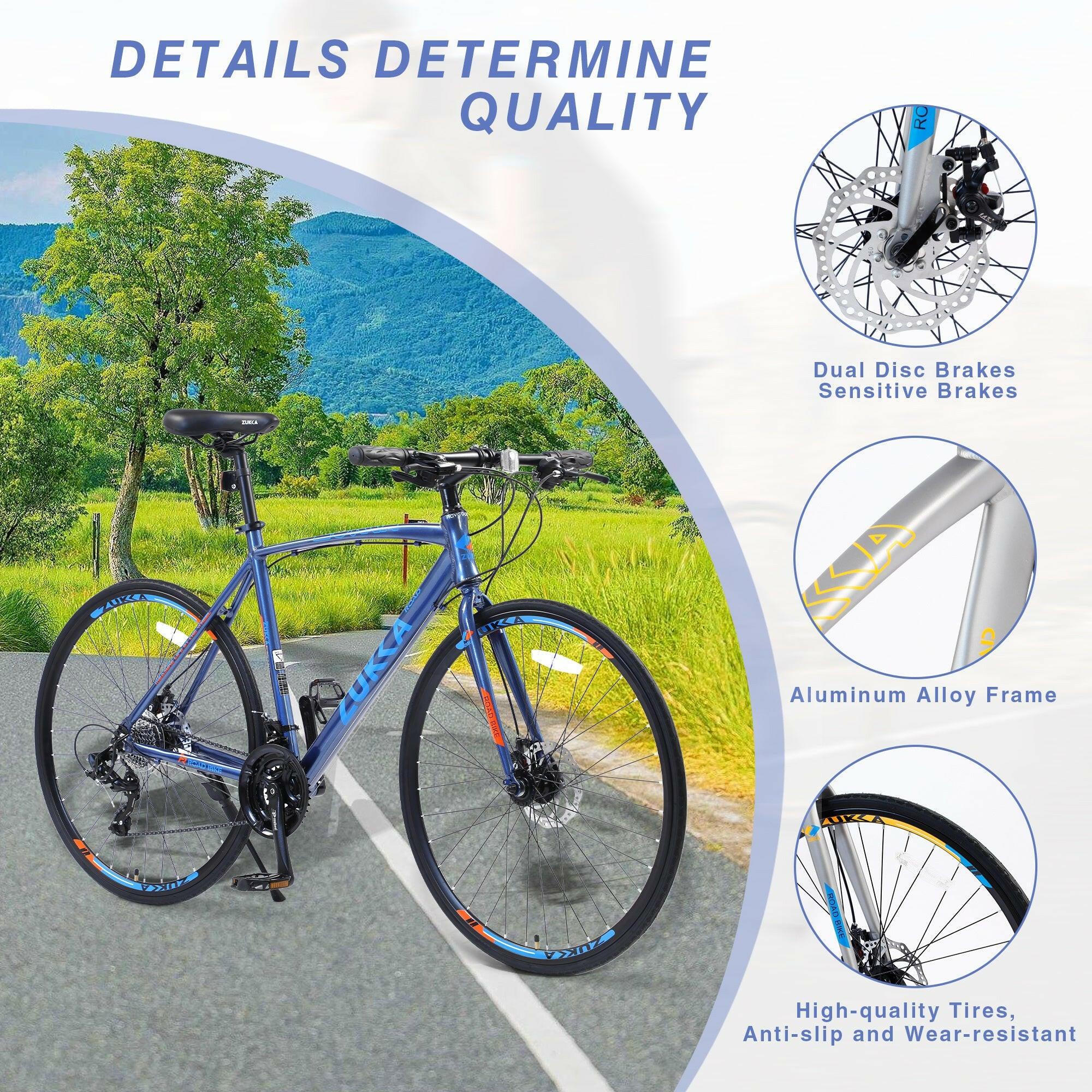 24 Speed Hybrid Bike Disc Brake 700C Road Bike For Men & Women City Bicycle - Evolvate Pro