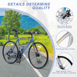 24 Speed Hybrid Bike Disc Brake 700C Road Bike For Men & Women City Bicycle - Evolvate Pro