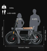 COSWHEEL CT20 Off Road Fat Tires 1000W Lithium Battery Fat Tire Powerful E - Bike - Evolvate Pro
