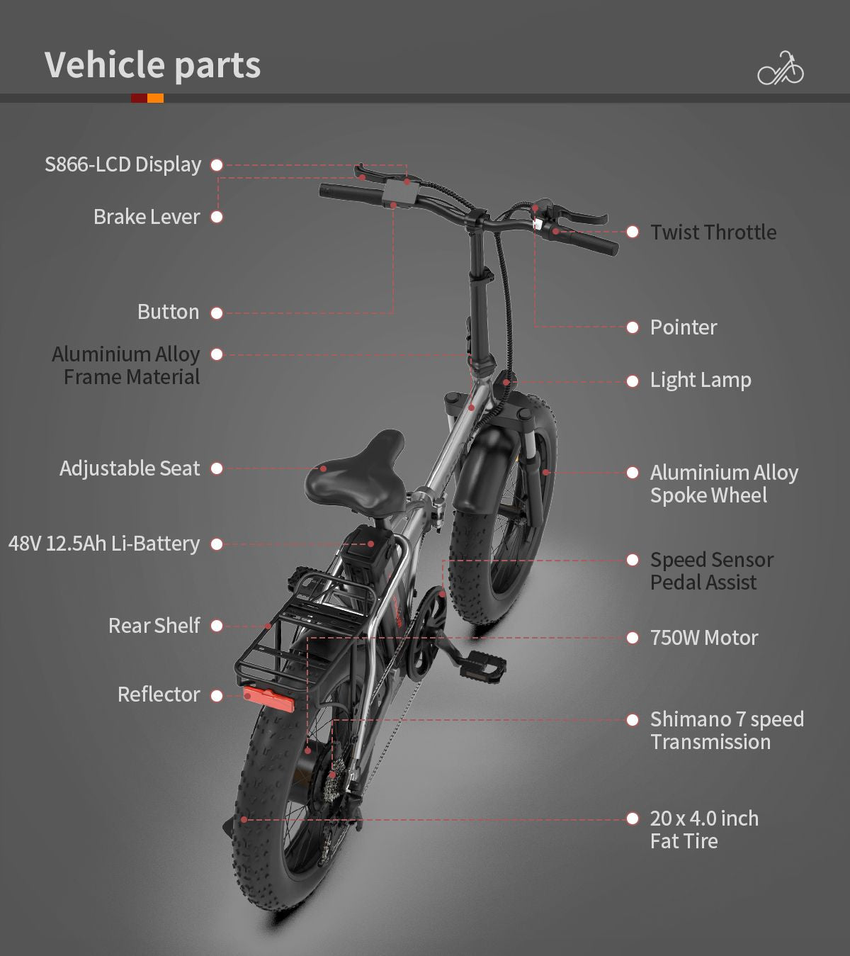 AOSTIRMOTOR 750W Foldable Fat Tire Electric Bike – Compact and Powerful Adventure Companion