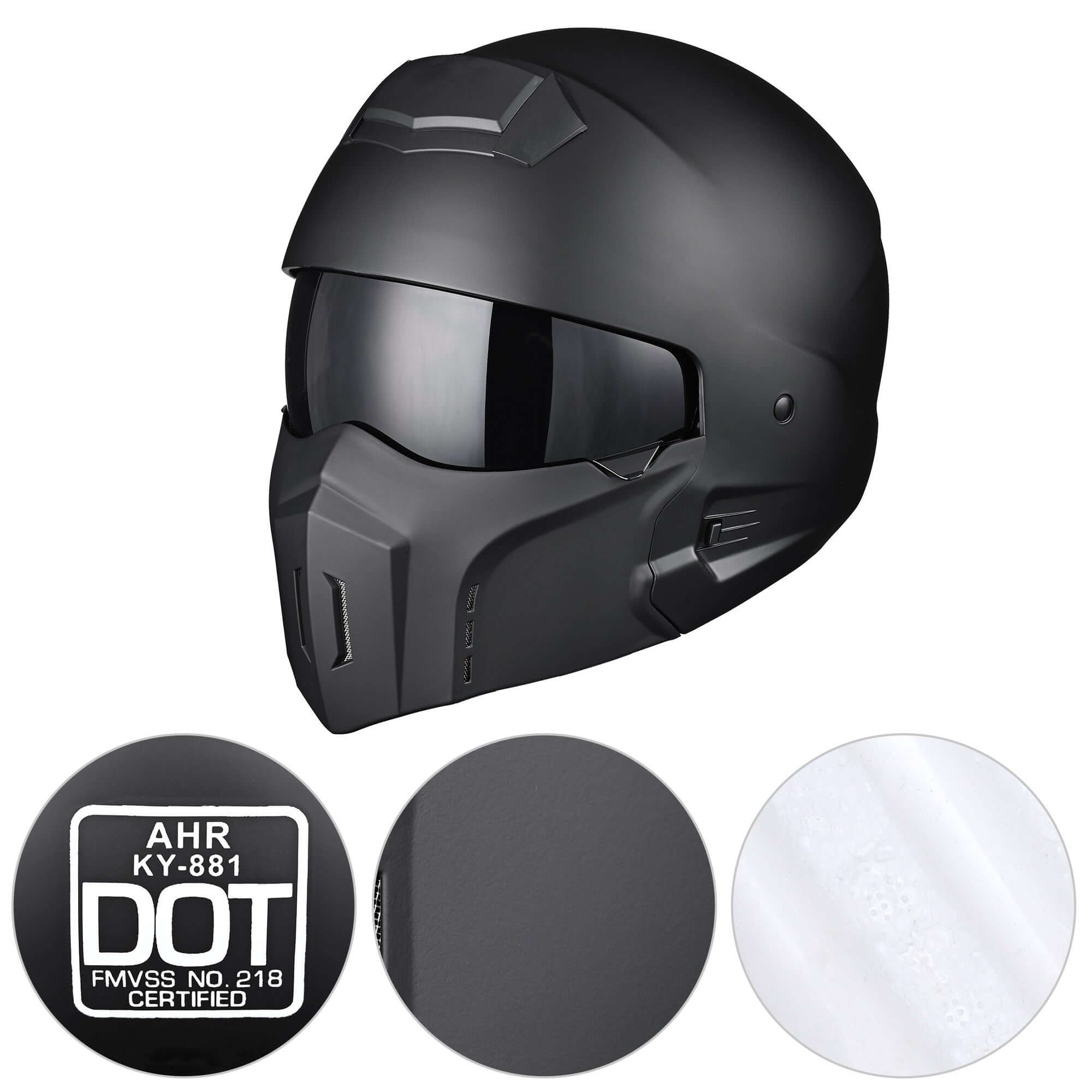 Detachable Chin Open Face helmet