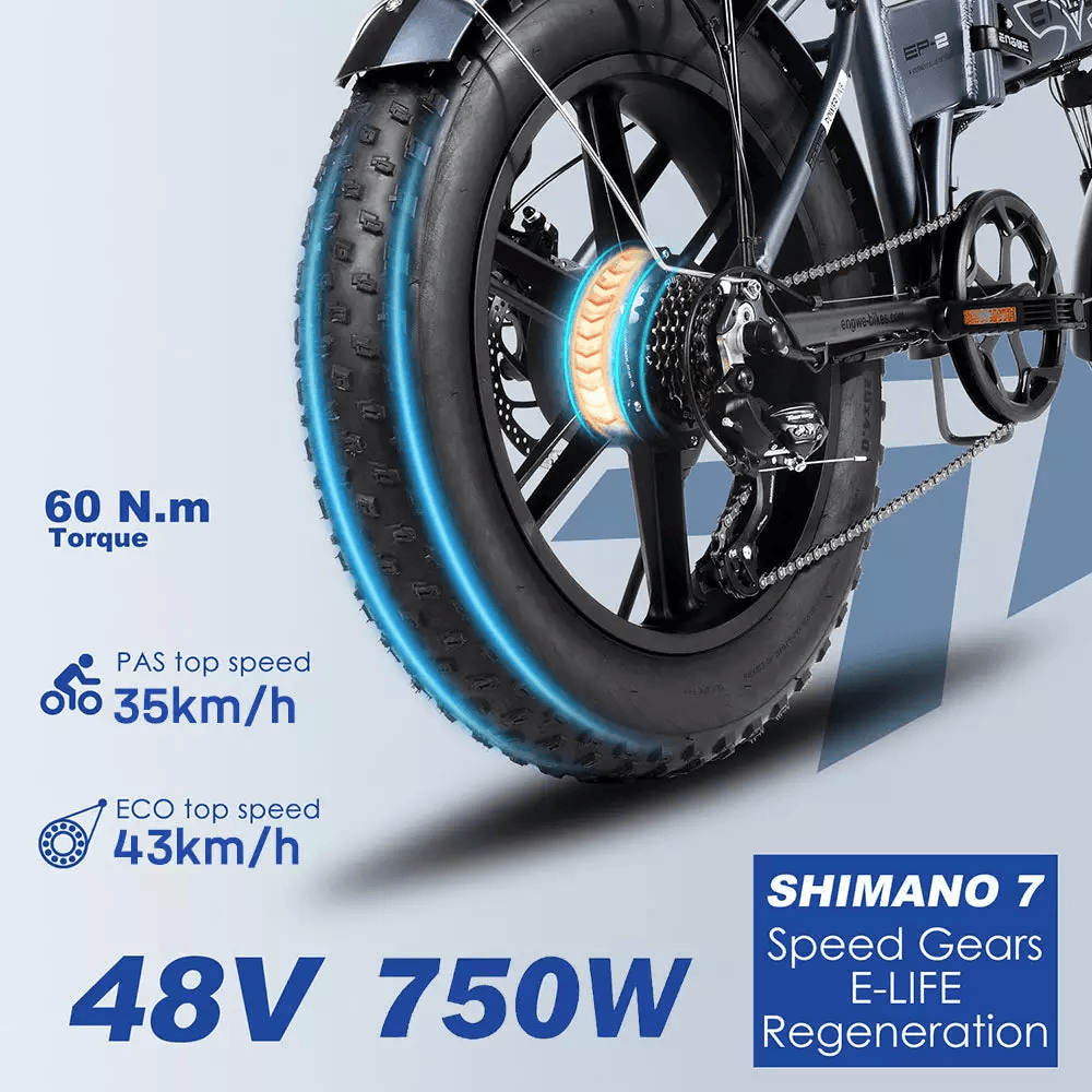 ENGWE EP-2PRO 48V13Ah 45km/h 20 Inch Fat Tire 750W Mountain E-Bike - Evolvate Pro