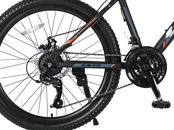 S24102 24-Inch Mountain Bike for Boys & Girls - Shimano 21-Speed, Dual Disc Brakes, Orange