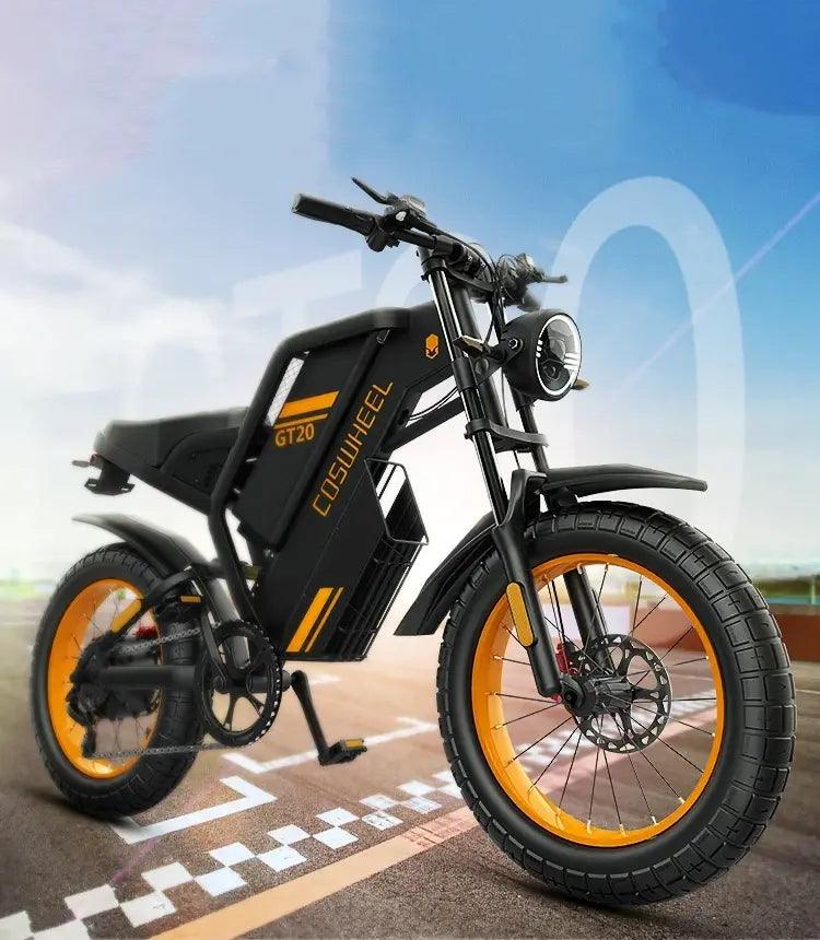 Off-Road E-Bike Features A Powerful 1000W 48V25AH Suitable For Touring, Sand, Snow, Mountains And Other Adventurous Places. - Evolvate Pro