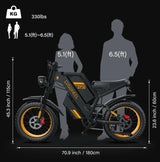 Off-Road E-Bike Features A Powerful 1000W 48V25AH Suitable For Touring, Sand, Snow, Mountains And Other Adventurous Places. - Evolvate Pro